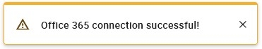 Screenshot of Microsoft Office Outlook 365 sync success message.