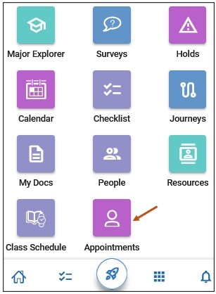 Screenshot of mobile Appointments icon.