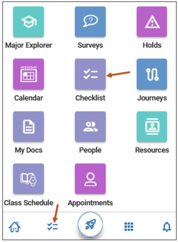  Screenshot of mobile Checklist icon.