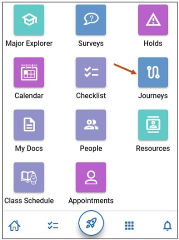 Screenshot of mobile Journeys icon.