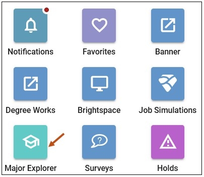 Screenshot of mobile Major Explorer icon.