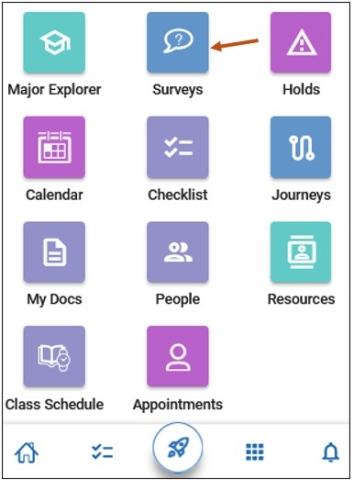 Screenshot of mobile Surveys icon.