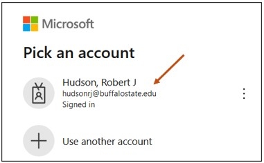 Screenshot of your Outlook account icon.