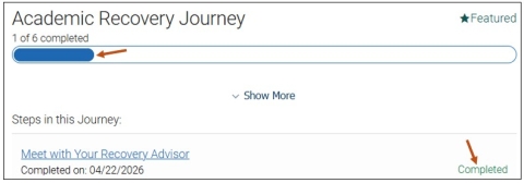 Update Journey Step completed progress bar. 