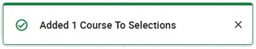 Screenshot of your course(s) added to your Availability confirmation message.