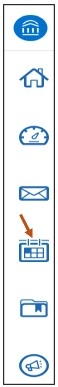 Screenshot of your Calendar icon located on the left-hand side of your vertical navigation bar. The Calendar icon is the fourth icon from the top.